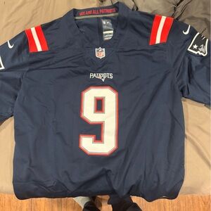NFL Patriots Navy Jersey with Red Accents